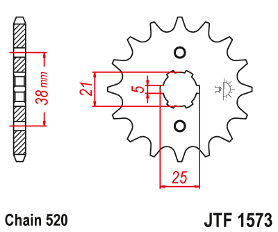 Zębatka przód JT (520)