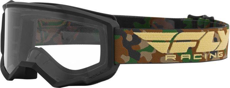 Gogle Fly racing Focus czarne z camo / clear szybka