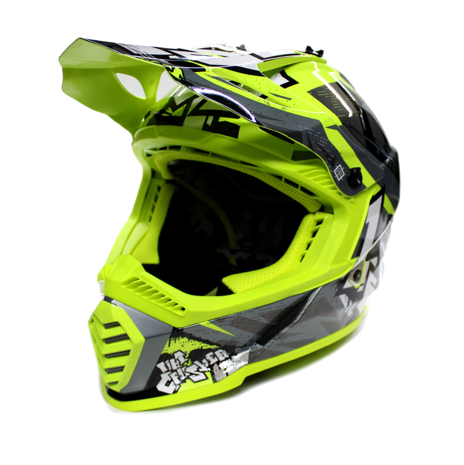 Kask LS2 MX437 Fast Evo Crusher Black H-V Yellow