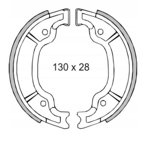 Szczęki hamulcowe RMS 130x28 mm