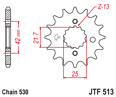 Zębatka przód JT