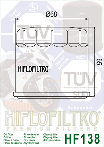 Filtr oleju HIFLOFILTRO - HF138