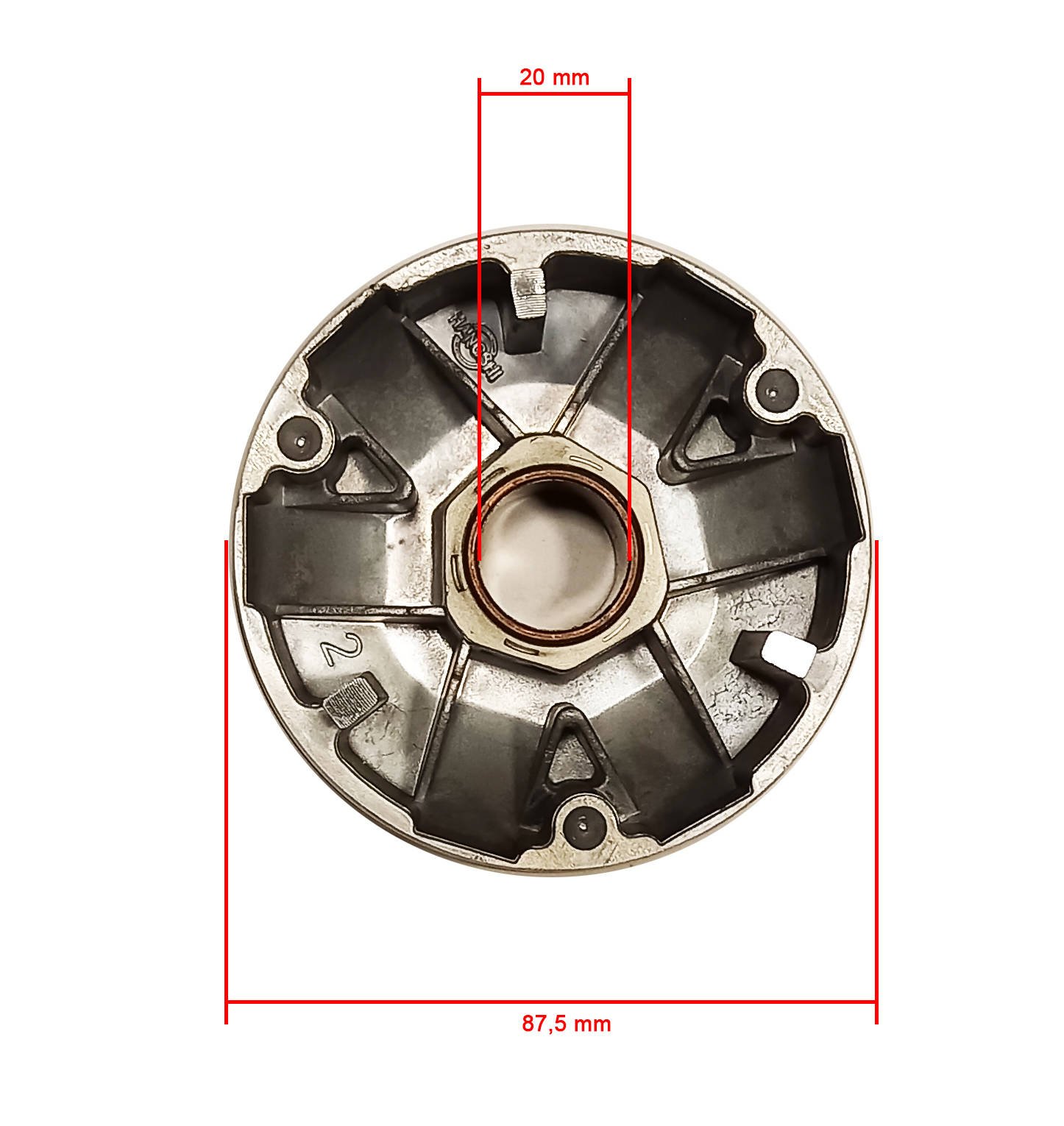 Wariator kpl gy6 139 qma/qmb skuter 4t - ślizgi i wentylator