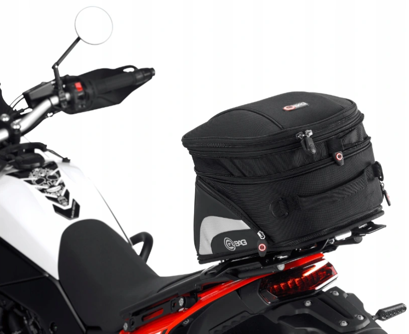 Torba motocyklowa QBAG czarna kieszenie