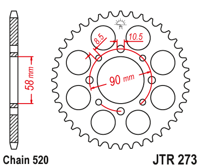 Zębatka tylna JT Sprockets 520