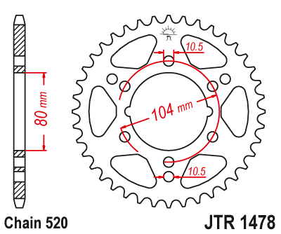 Zębatka tylnia JT 43