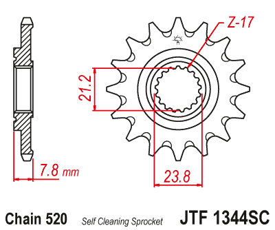 Zębatka przód JT 13