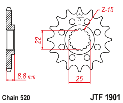 Zębatka przednia JT