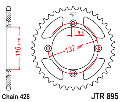 Zębatka tył JTR895-46