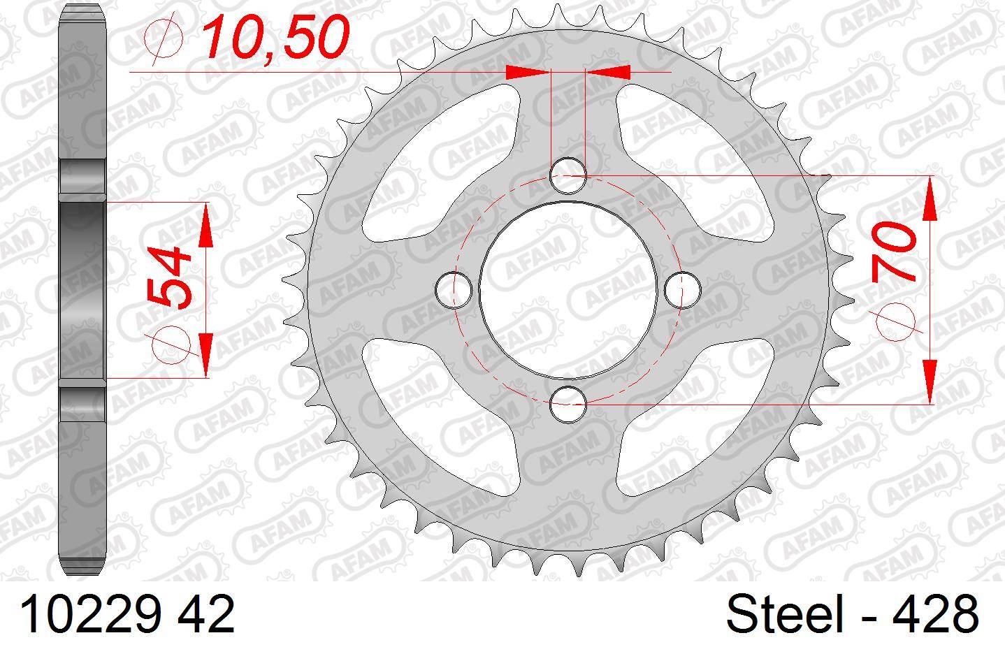 Zębatka tył 428 AFAM 42 cbr 125 r (04-10)