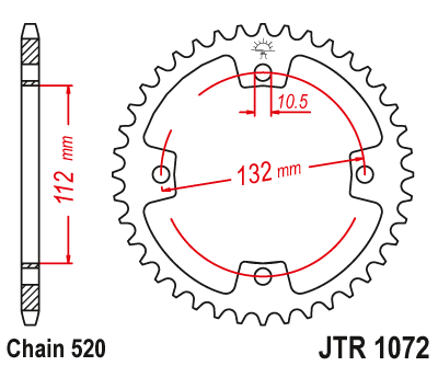 Zębatka tylna JT 38 (520) - Kompatybilność z quadami KYMCO