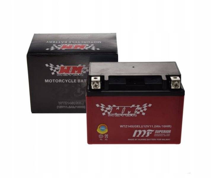 Akumulator żelowy do motocykli skuterów QUAD 11,2 AH 12V WM (GEL) WTZ14S - AB00252