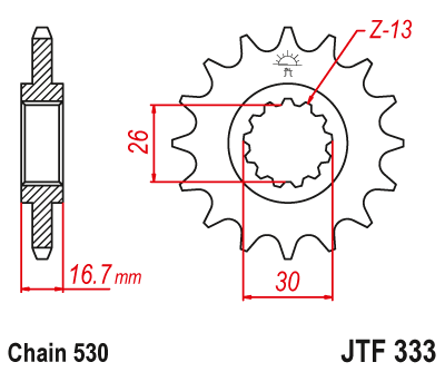 Zębatka przód JT Sprockets