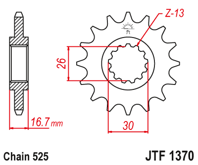 Zębatka przód JT