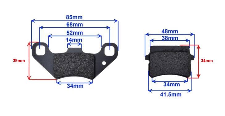 Klocki hamulcowe quad / atv adly /pgo /quadzilla/shineray