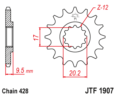 Zębatka przód JT SX 85