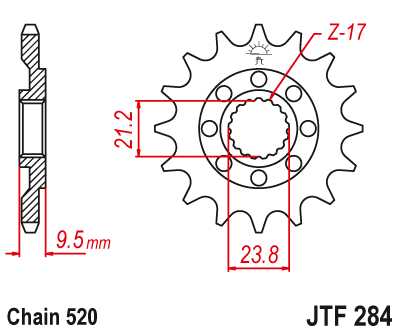 Zębatka przód JT Sprockets