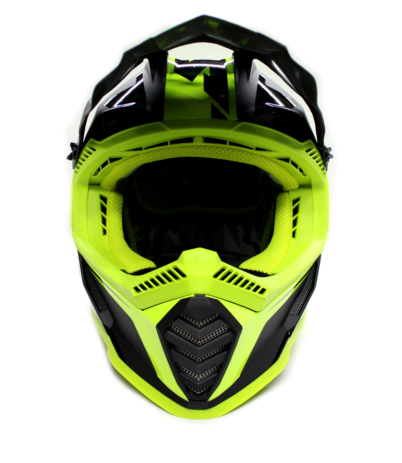 Kask LS2 MX437 Fast Evo Roar Black HV Yellow - wentylacja