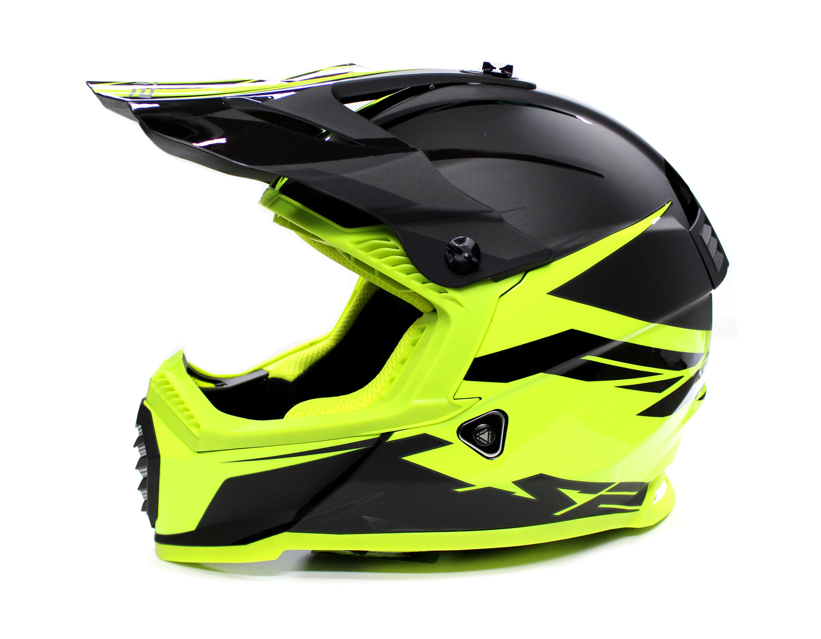 Bezpieczeństwo kasku LS2 MX437 Fast Evo Roar Black HV Yellow