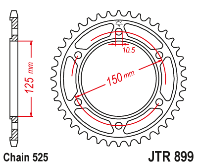 Zębatka tylna JT 42 (525)