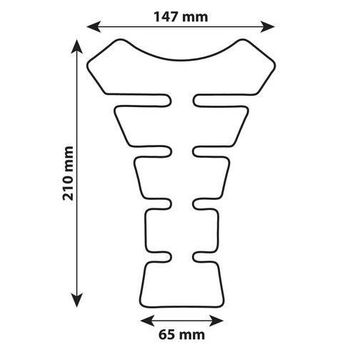 Tank pad / naklejka na zbiornik / bak czarna - 90515