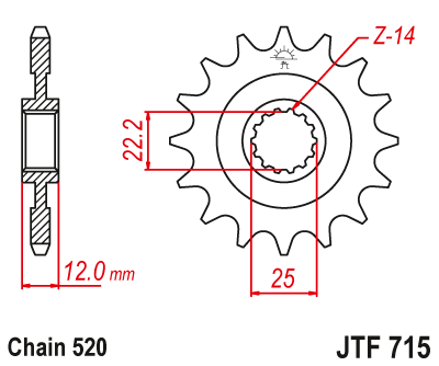 Zębatka przód 13 JT gas gas