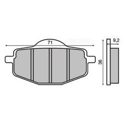 Klocki hamulcowe RMS 70,6x36,2x9,2 mm - 225102730 / DB2090NHC