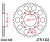 Zębatka tył JT (525) - vt 600 shadow, xrv 750 africa twin, cb750 - JTR1332-44