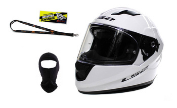 Kask motocyklowy LS2 FF320 Solid White + Gratisy !