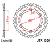 Zębatka tylna JT cbr 954 / 929 / 1000 / vtr - JTR1306-40