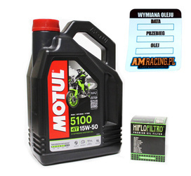 Olej Motul 5100 15W50 4L + Filtr Oleju Hiflo HF163 BMW K1200 R1150 1100 k75