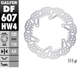 GALFER TARCZA HAMULCOWA TYŁ KTM SX/EXC/SX-F/EXC-F '93-'23; GS/MX/LC4 '93-'23; GAS GAS EC/EC-F/MC/MC-F '21-'24; HUSQVARNA TC/TE/TX/FC/FE/FS '14-'24; HUSABERG TE/FE/FC/FX '04-'16; TRIUMPH TF 250X '24 (2