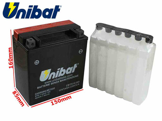 AKUMULATOR UNIBAT CBTX16-BS L+ 14Ah YTX16-BS