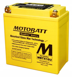 Motobatt Akumulator Żelowy 12V 19AH 250A MBTX16U YTX16 Moto Quad ATV