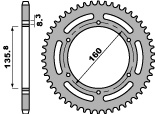 PBR ZĘBATKA TYLNA 3552 45 C45 APRILIA ETX 350 88-90, GILERA 125 91 (ŁAŃC. 520) (JTR5.45)