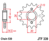 Zębatka przód JT 17 (530) - vf/ vfr / cbr xx / cb 800 / 1000 / 1100 - JTF339-17