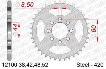 Zębatka tył 420 AFAM 52 yamaha dt 50 r (99-02) - 12100-52 / JTR1832-52