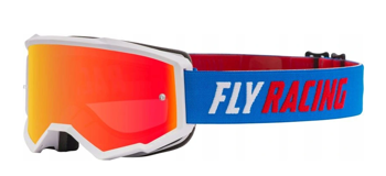 Gogle Fly racing Zone białe / lustro szybka , motocross / quad