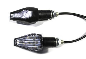 Kierunkowskazy led, 12 diod + 1 z tyłu, klosz biały, światło pomarańczowe, hom.E4- BX19060033 Migacze kierunkowskazy motocyklowe