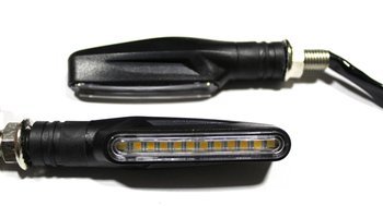 Kierunkowskazy led, 12 diod, klosz biały, światło pomarańczowe - BX18060037-1 Migacze kierunkowskazy motocyklowe  LED