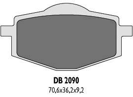 Klocki hamulcowe przód DELTA - warrior 350 - DB2090QD-D