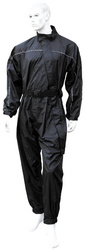 Kombinezon przeciwdeszczowy (rain suit) czarny, roz XXL, odblaski, ściągacze, expres - 700FN44