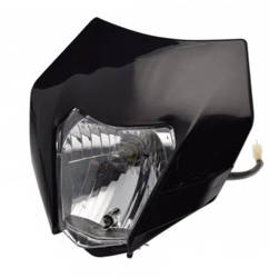 Lampa / owiewka przód cross / enduro,BA20D 12V 25W, czarna, ktm exc (14-16) sx/sxf (13-15) - AW2362