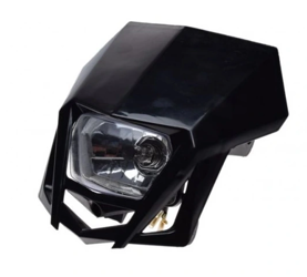 Lampa / owiewka przód cross / enduro, HS1 / PX43t 12V 35W, czarna - AW2352