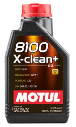 MOTUL OLEJ MOTUL 5W30 1L 8100 X-CLEAN+ / C3 / 504.00 507.00 / 229.51 / LL04