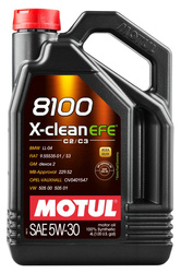 MOTUL OLEJ MOTUL 5W30 4L X-CLEAN 8100 EFE C2/C3 / DPF / SN / 505.00 505.01