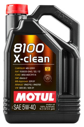 MOTUL OLEJ MOTUL 5W40 5L 8100 X-CLEAN C3 / SN / LL04 / RN0710 / 505.00 505.