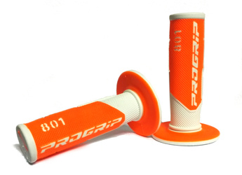 Manetki PROGRIP 801 (dwuskładnikowe) dl 115 mm cross / enduro pomarńczowy fluo/szary - PG801ORFG