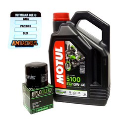 Ol.motul 5100 4l 10w40 4t (półsyntetyczny) + filtr oleju HF204