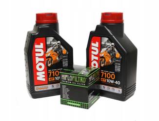 Ol.motul 7100 2l 10w40 (syntetyczny)  + filtr oleju HF112